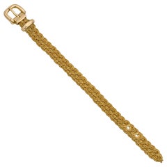 Bottega Veneta Fine 18k Gold Intrecciato Buckle Bracelet