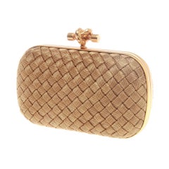 Bottega Veneta Gold Knot Clutch