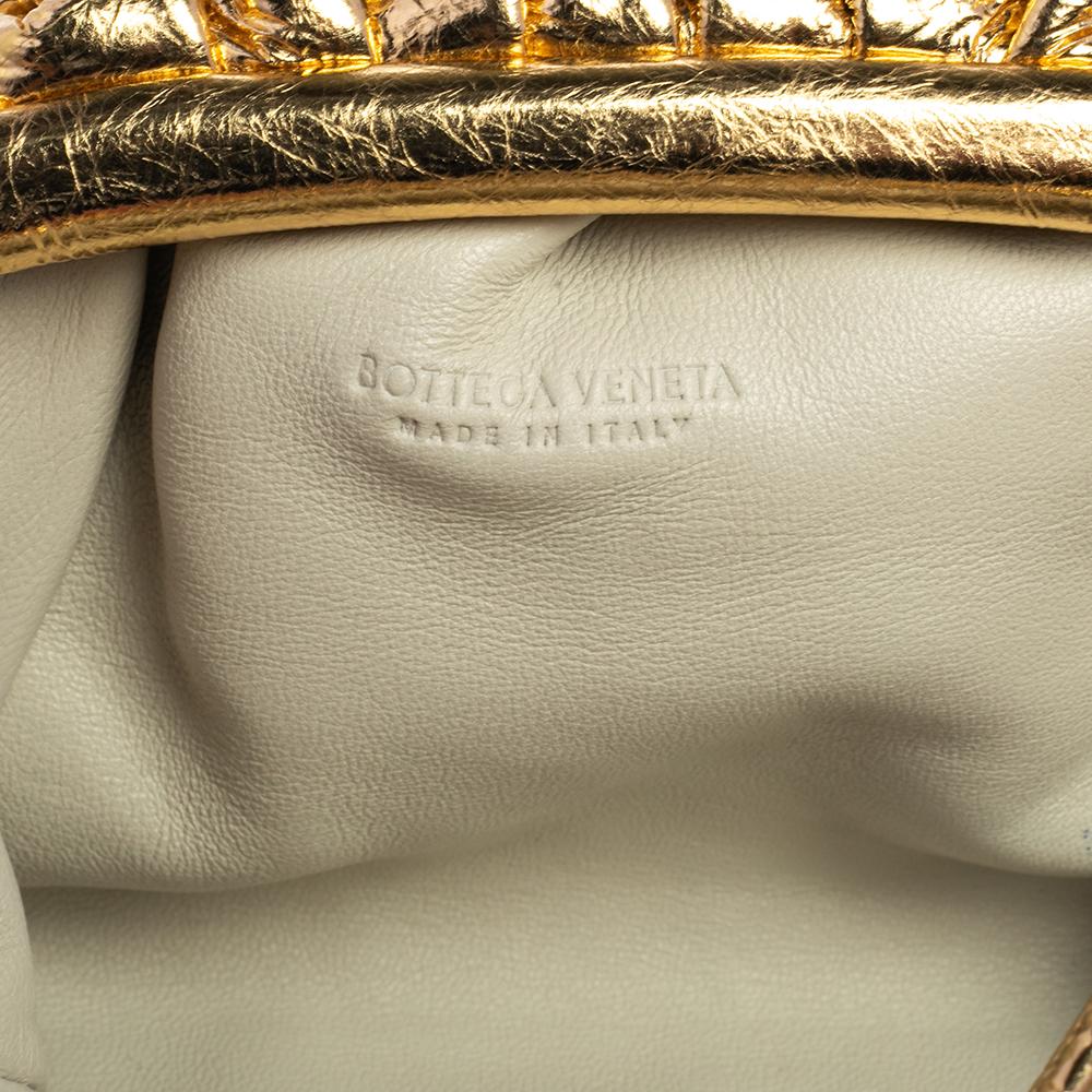 bottega veneta mini pouch gold