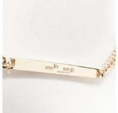 BOTTEGA VENETA gold tone BV ID choker chain necklace