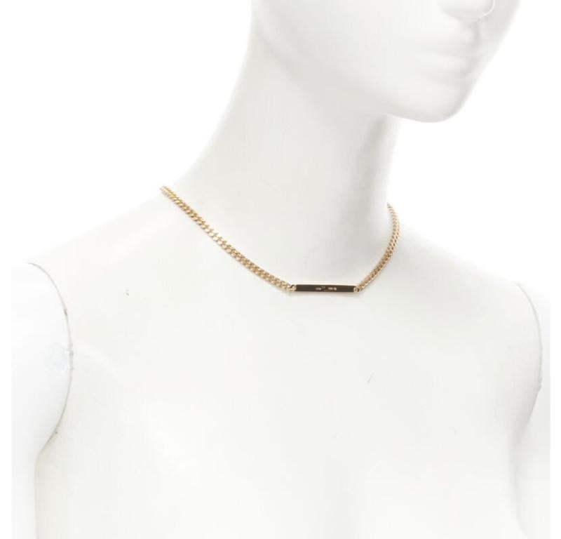 Bottega Veneta, collana con catena girocollo BV ID in tono oro In condizioni ottime in vendita a Hong Kong, NT