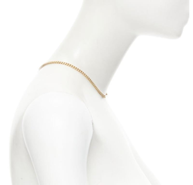 Donna Bottega Veneta, collana con catena girocollo BV ID in tono oro in vendita