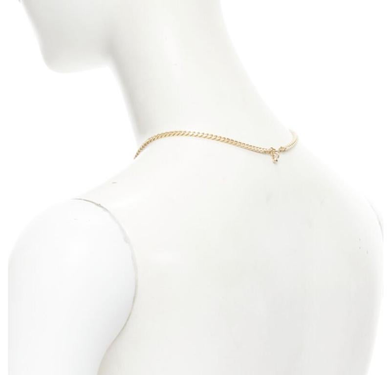 Bottega Veneta, collana con catena girocollo BV ID in tono oro in vendita 2