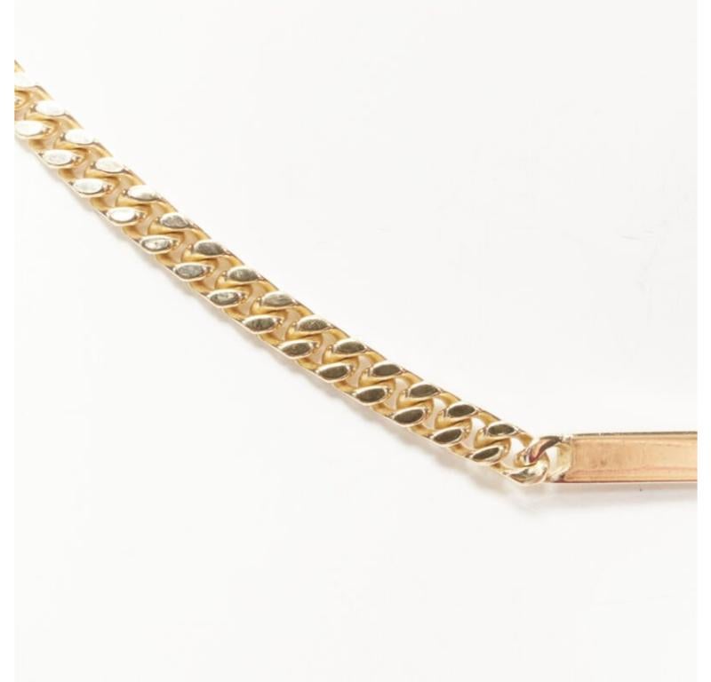 Bottega Veneta, collana con catena girocollo BV ID in tono oro in vendita 3