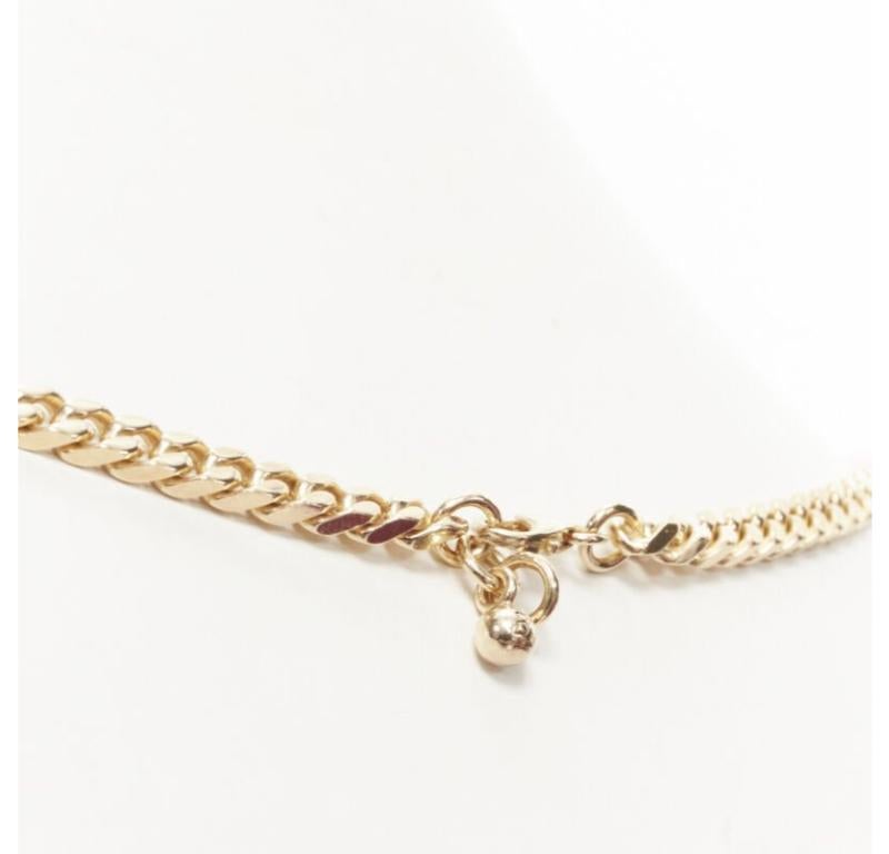 Bottega Veneta, collana con catena girocollo BV ID in tono oro in vendita 4