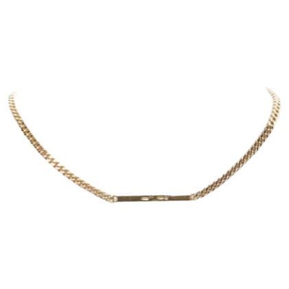 Bottega Veneta, collana con catena girocollo BV ID in tono oro in vendita