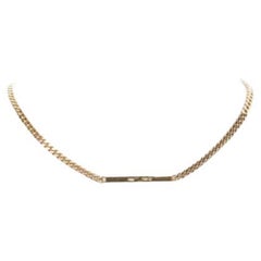 BOTTEGA VENETA gold tone BV ID choker chain necklace