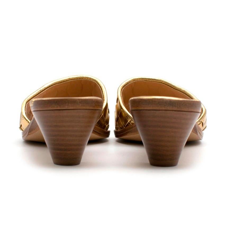 gold bottega sandals