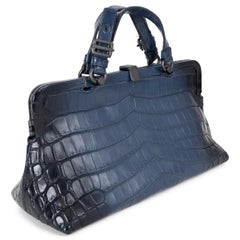 BOTTEGA VENETA gradient blue 2016 SANT'ANDREA CROCODILE FRAME Bag