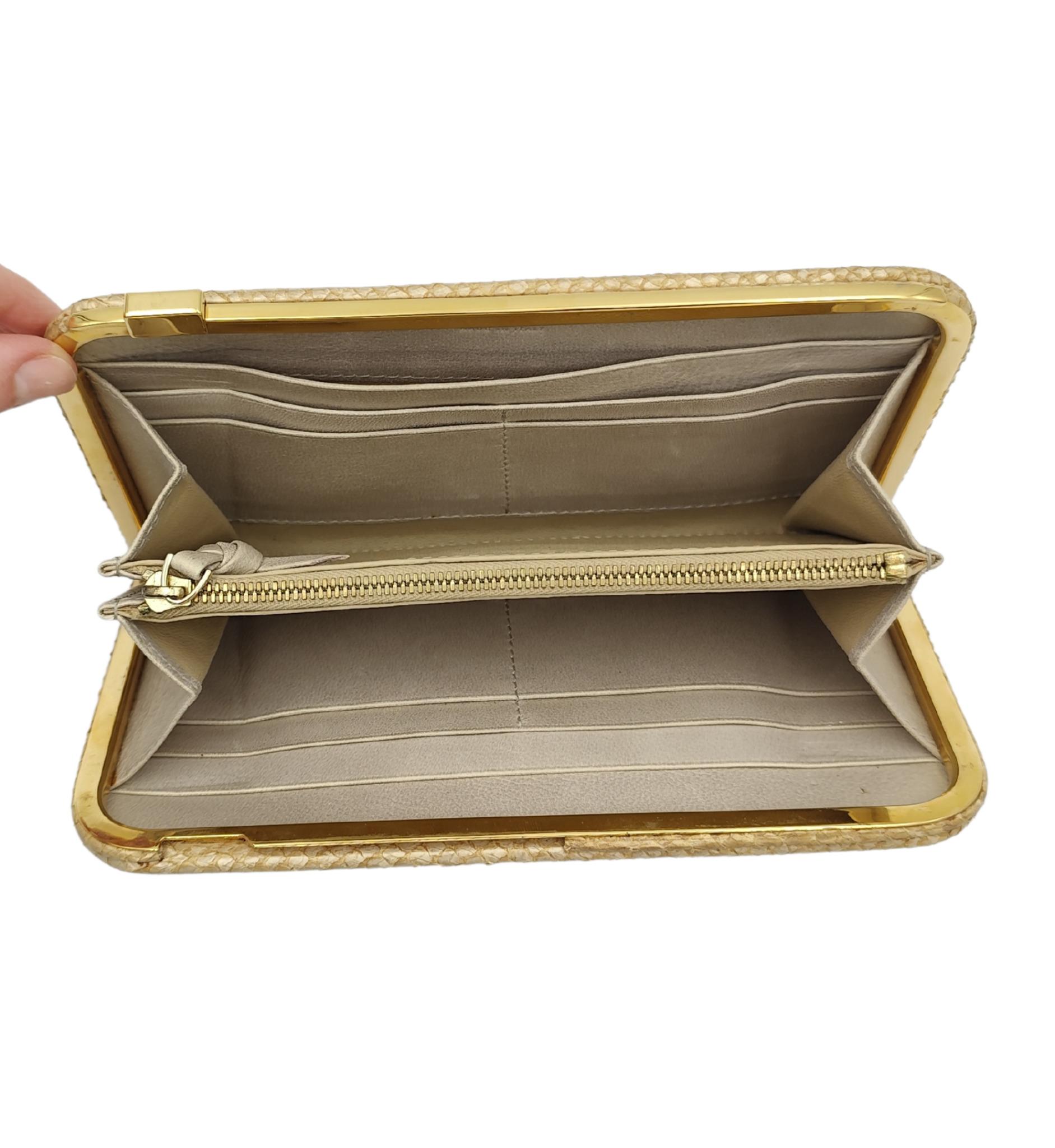 Bottega Veneta gradient snakeskin leather clutch bag For Sale 2