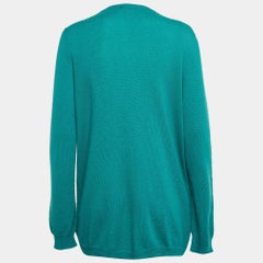 Bottega Veneta Green Cashmere and Silk Layered Cardigan M