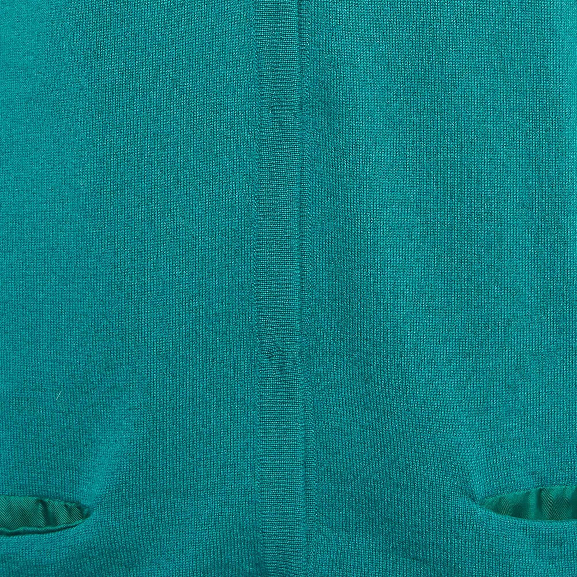 Vert Cardigan Bottega Veneta superposé en cachemire et soie vert M en vente