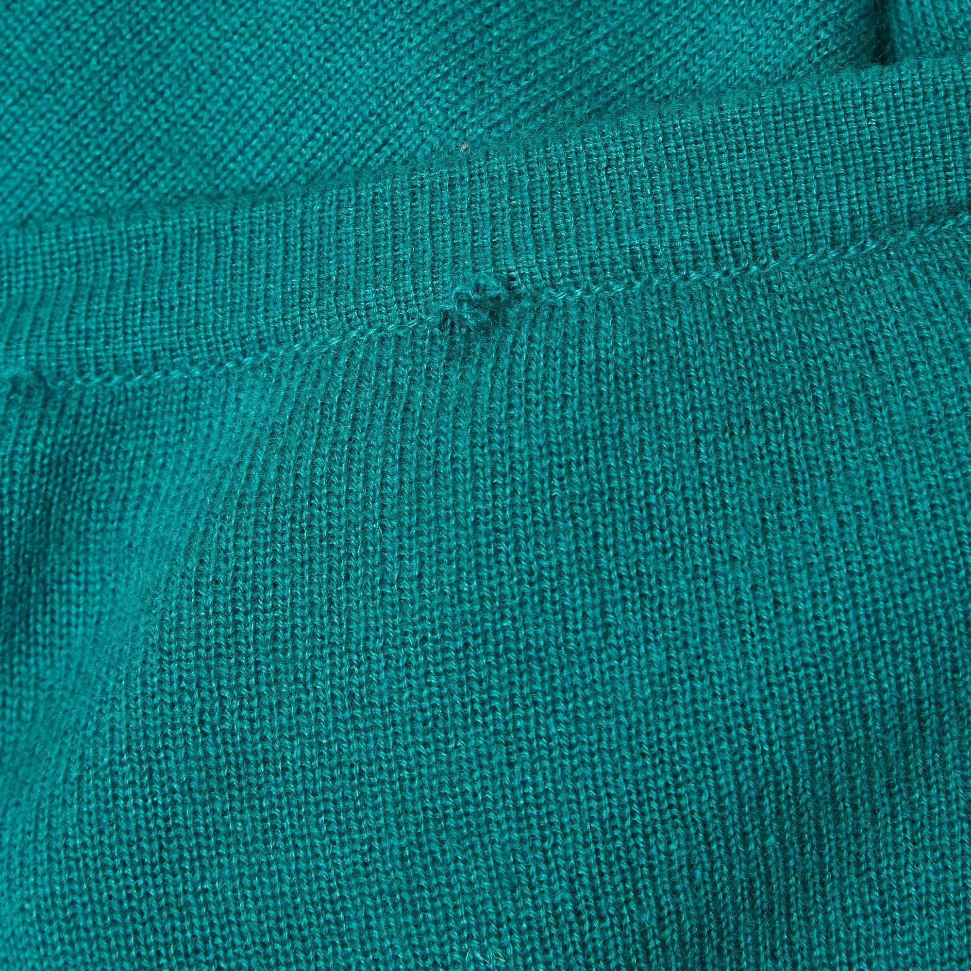 Cardigan Bottega Veneta superposé en cachemire et soie vert M Pour femmes en vente