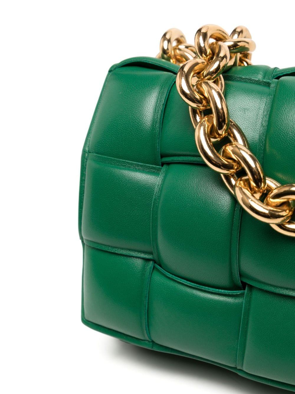 Bottega Veneta Green Chain Cassette Bag In Excellent Condition In London, GB