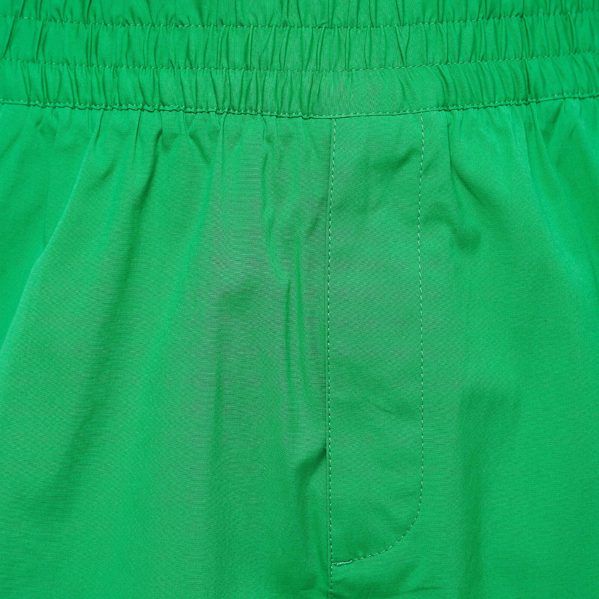 Bottega Veneta Green Cotton Bermuda Shorts M In Excellent Condition For Sale In Dubai, Al Qouz 2