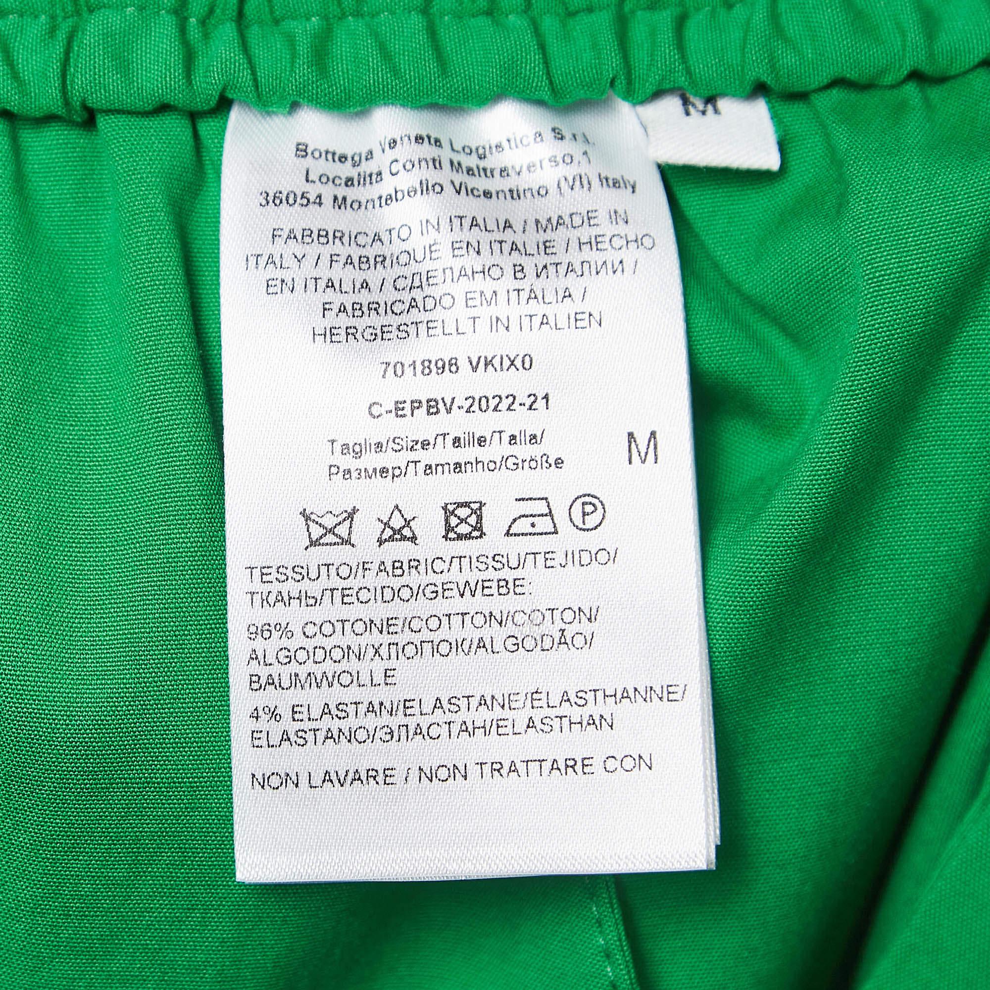 Bottega Veneta Green Cotton Bermuda Shorts M For Sale 1
