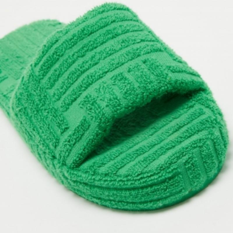 Bottega Veneta Sandales à plateforme en tissu de coton vert Resort Taille 39 Pour femmes en vente