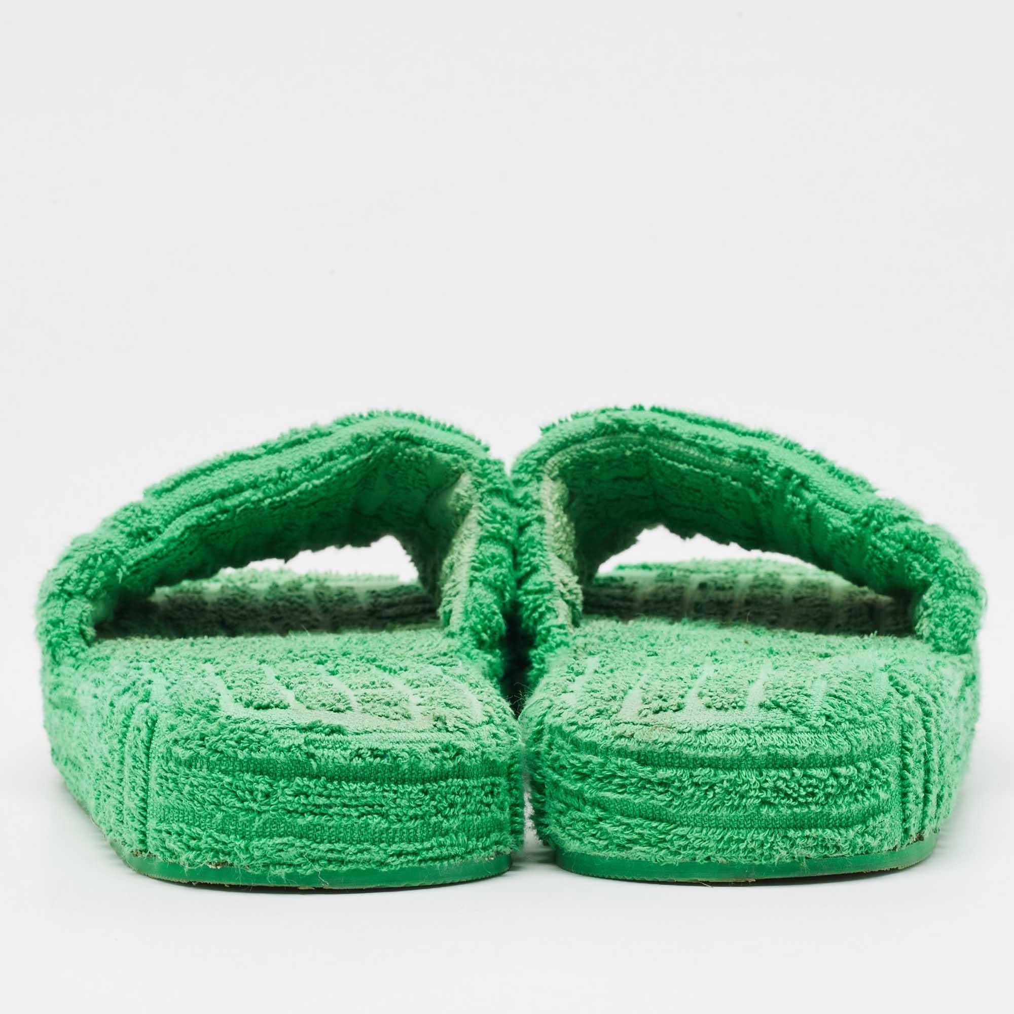 Donna Bottega Veneta Greene & Greene Sponge Platform Slides Taglia 36 in vendita