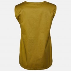Bottega Veneta Green Cotton Sleeveless Top S
