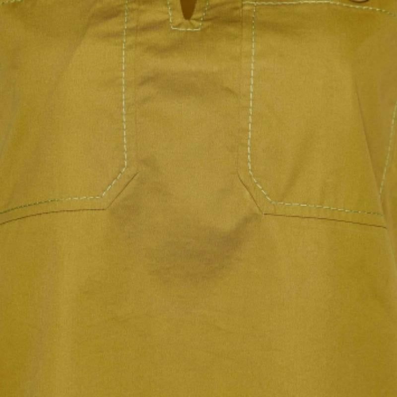 Bottega Veneta Top senza maniche in cotone verde S In condizioni ottime in vendita a Dubai, Al Qouz 2