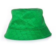 Bottega Veneta, green intrecciato bucket hat