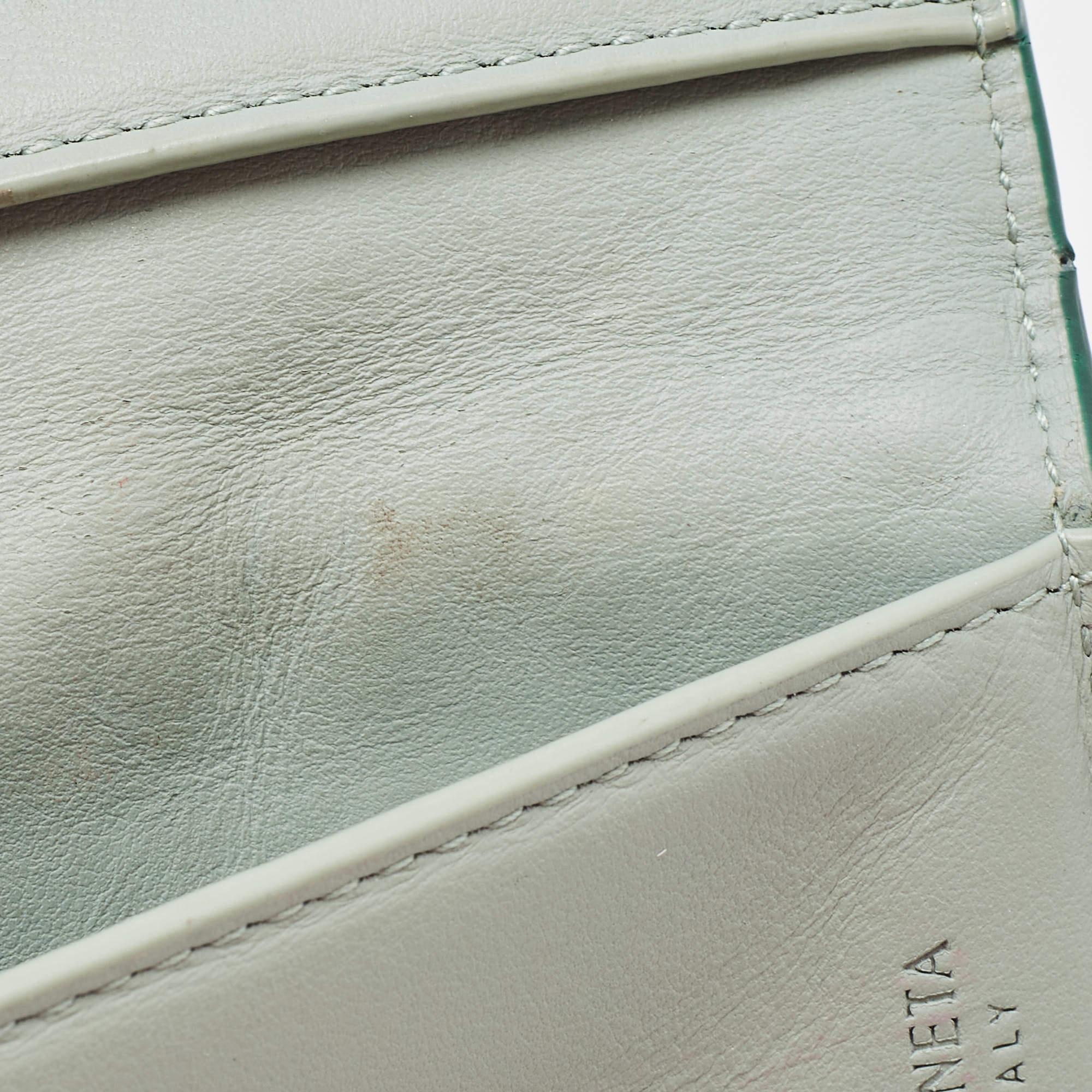 Bottega Veneta Green Intrecciato Leather Card Holder 2