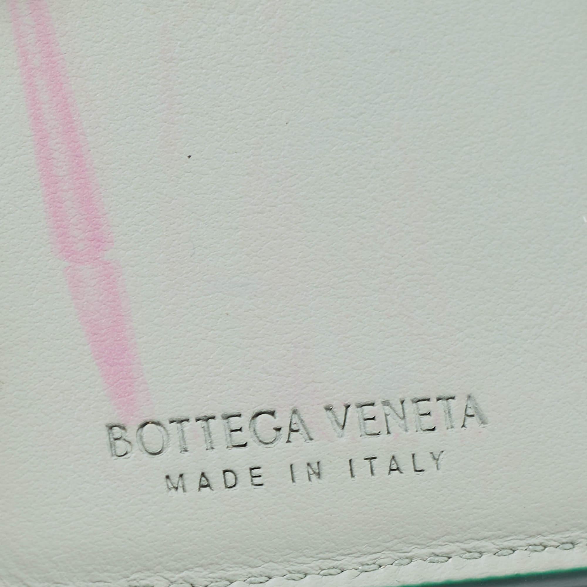 Bottega Veneta Green Intrecciato Leather Card Holder 3