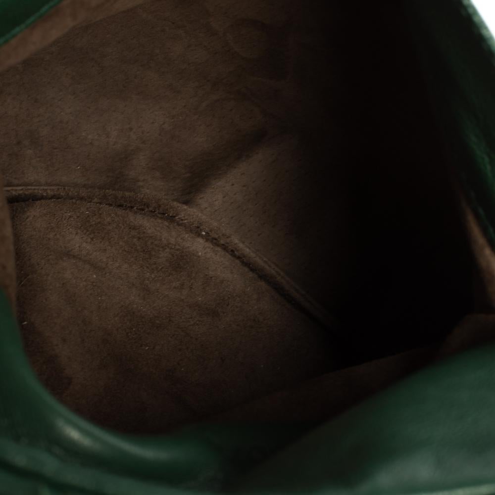 Bottega Veneta Green Intrecciato Leather Flap Chain Crossbody Bag 4