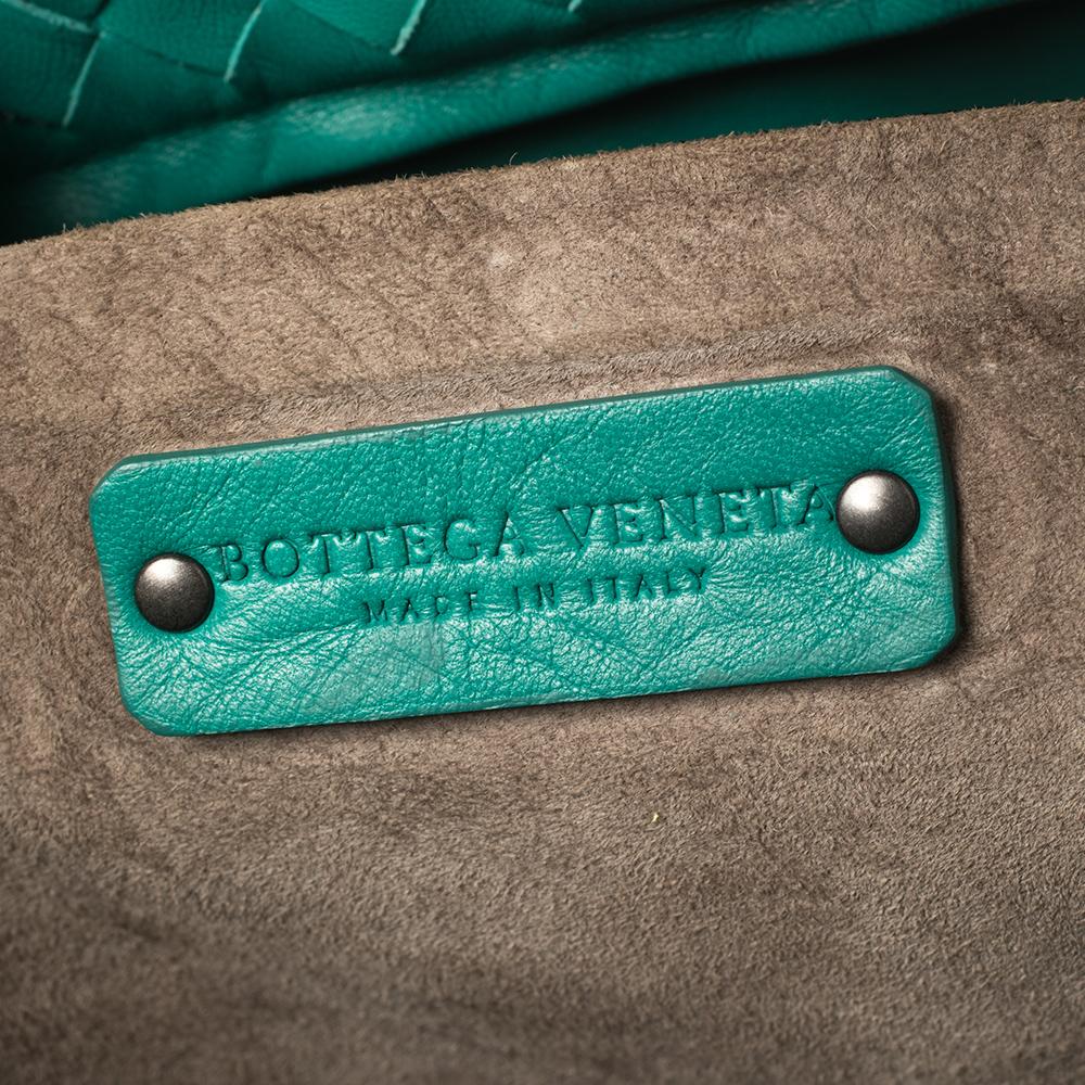 Bottega Veneta Green Intrecciato Leather Garda Tote 7
