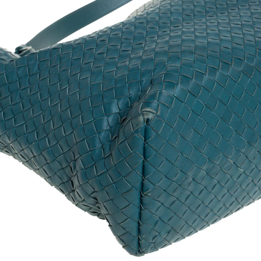 Bottega Veneta Green Intrecciato Leather Garda Tote 3