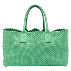 Bottega Veneta Green Intrecciato Leather Limited Edition 0147/1000 Cabat Tote