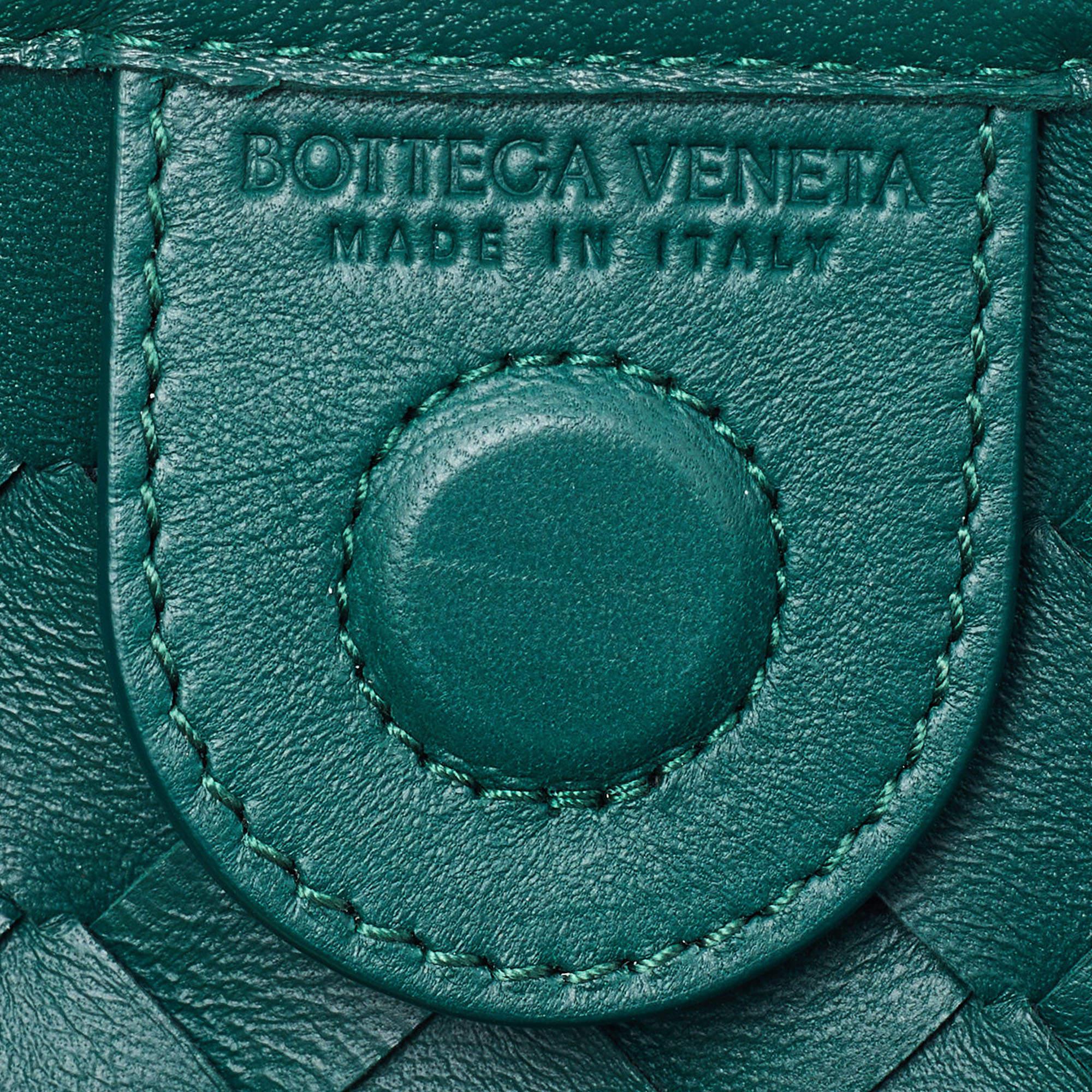 Bottega Veneta Green Intrecciato Leather Medium Sardine Hobo 6