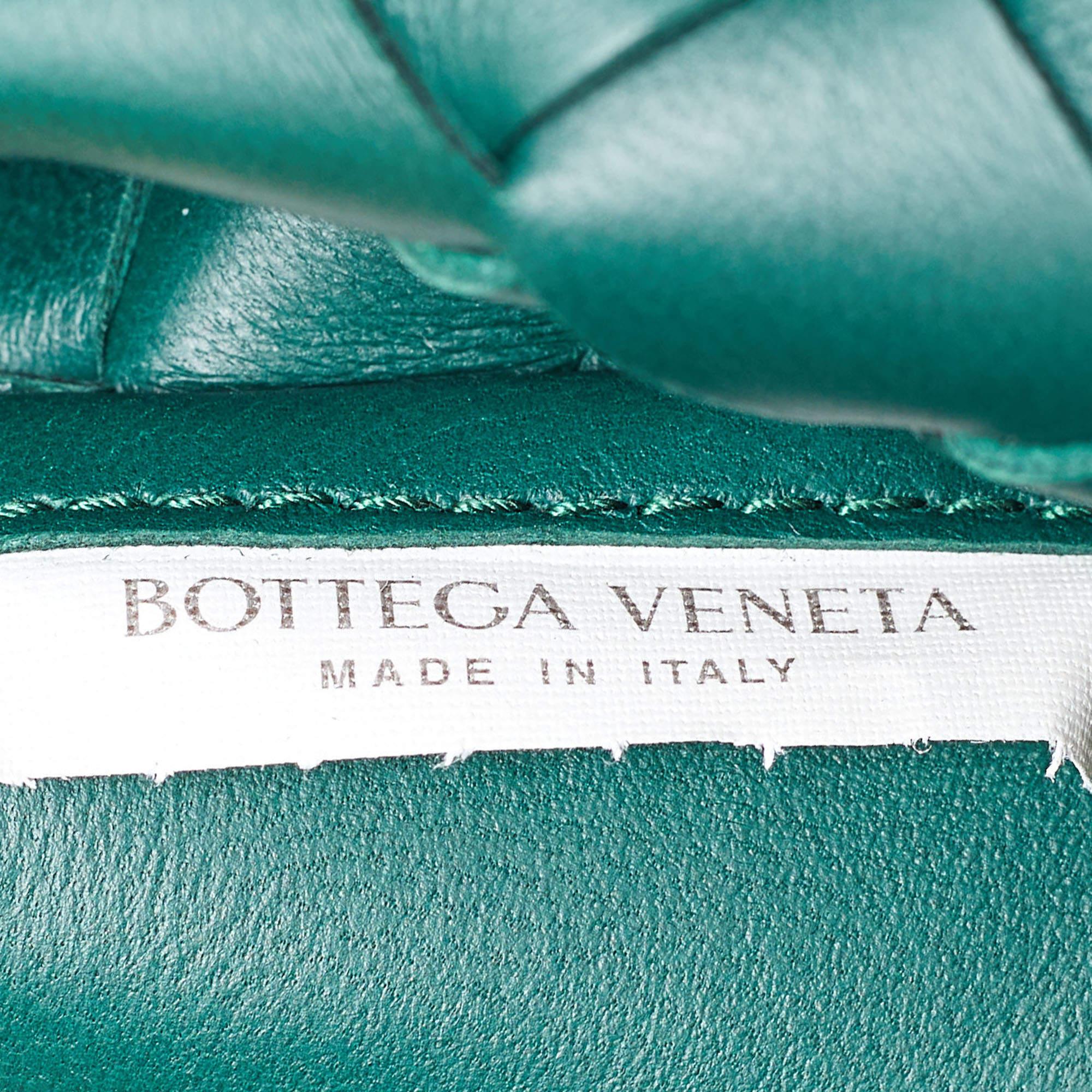 Bottega Veneta Green Intrecciato Leather Medium Sardine Hobo 7