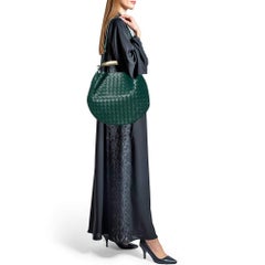 Bottega Veneta Green Intrecciato Leather Medium Sardine Hobo