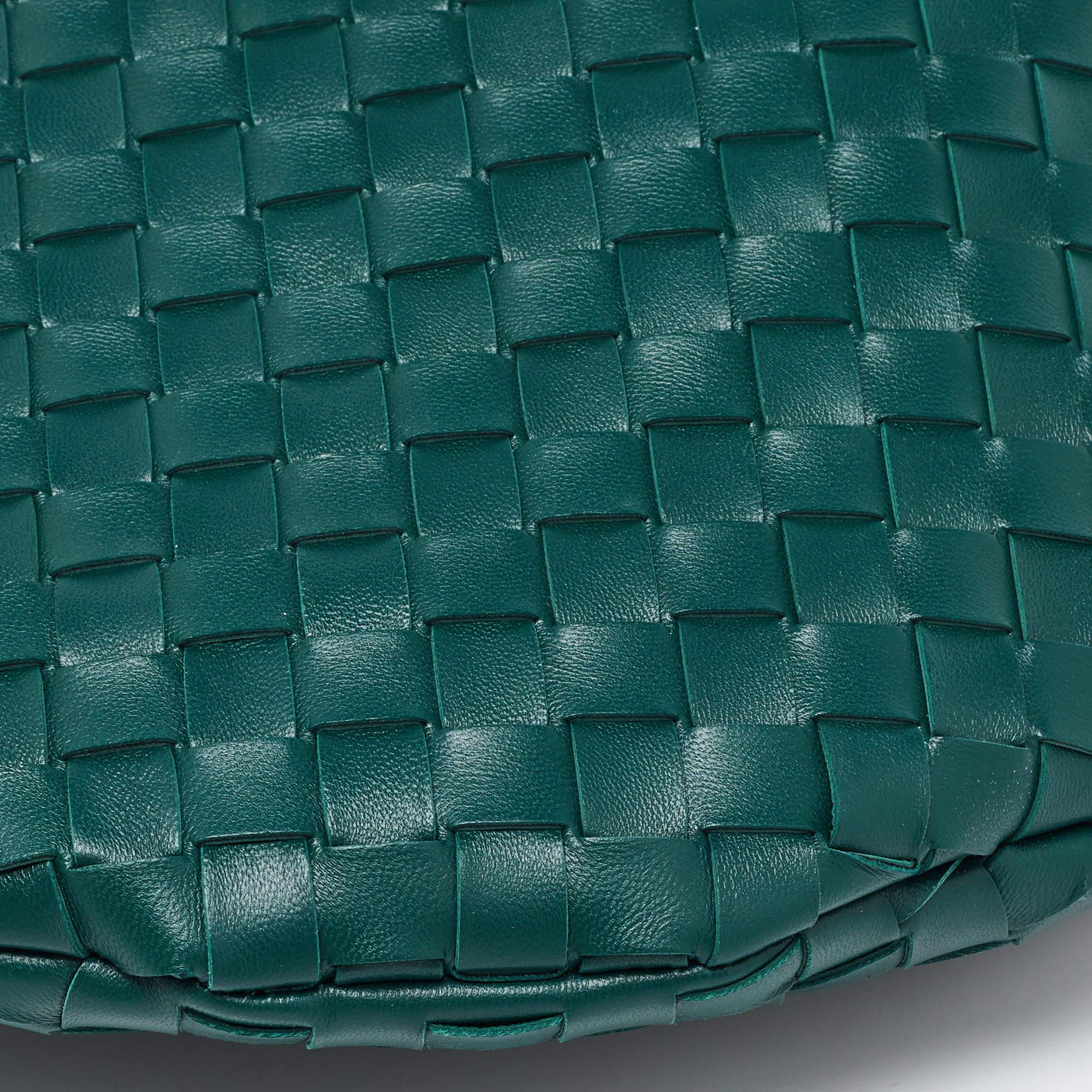 Bottega Veneta Green Intrecciato Leather Medium Sardine Hobo 2