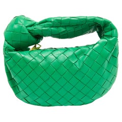 Bottega Veneta Green Intrecciato Leather Mini BV Jodie Bag