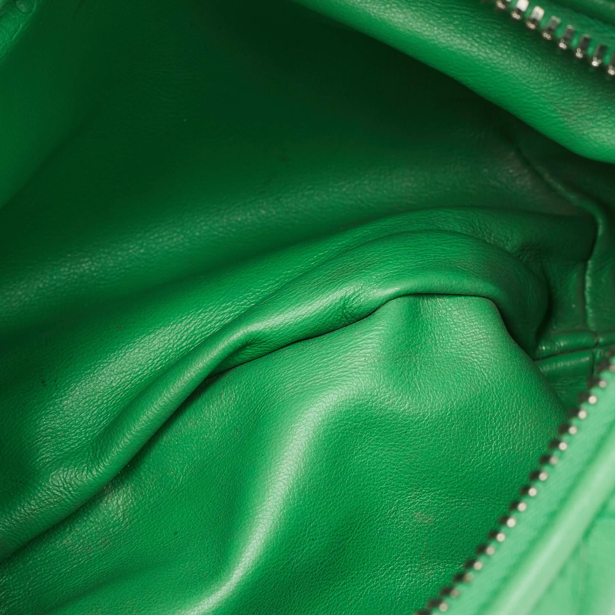 Bottega Veneta Green Intrecciato Leather Mini Jodie Hobo 4