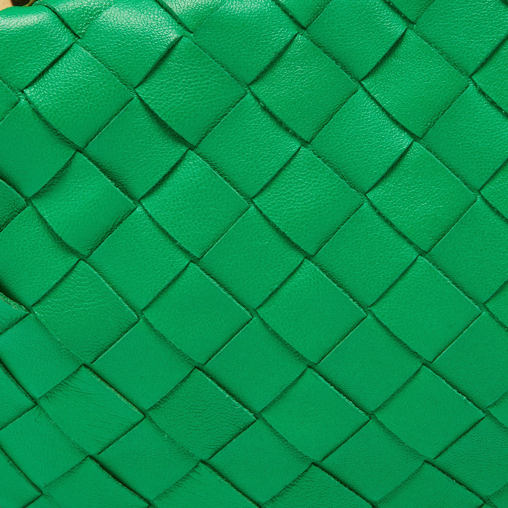Bottega Veneta Green Intrecciato Leather Mini Jodie Hobo 5