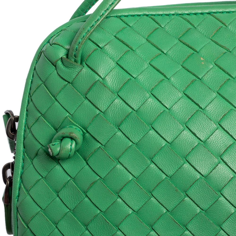 Bottega Veneta Green Intrecciato Leather Nodini Crossbody Bag 5