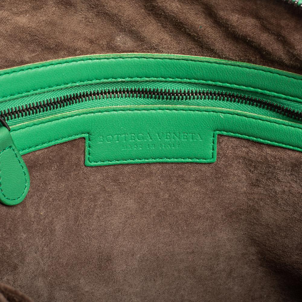 Bottega Veneta Green Intrecciato Leather Nodini Crossbody Bag 1