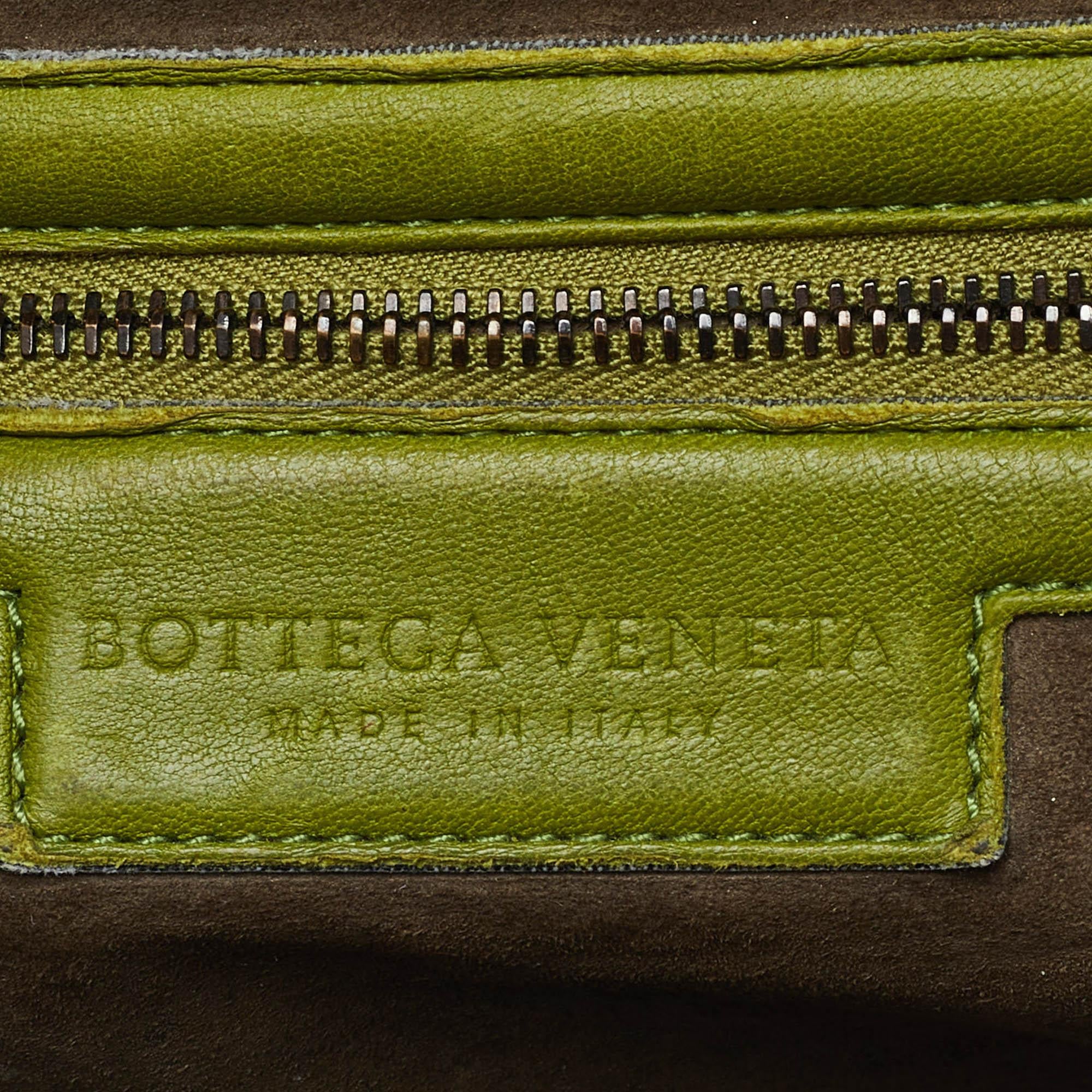 Bottega Veneta Green Intrecciato Leather Nodini Crossbody Bag 5