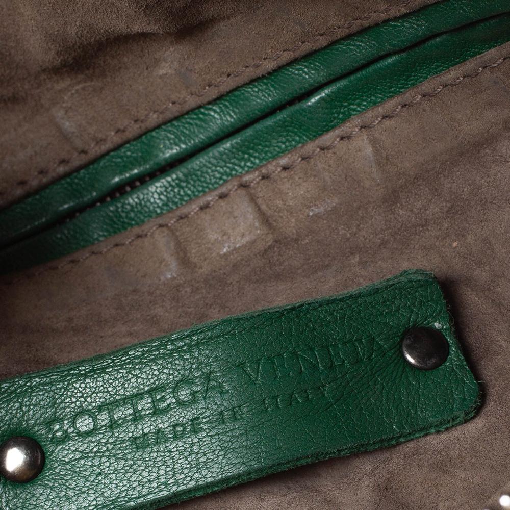 Bottega Veneta Green Intrecciato Leather Nodini Crossbody Bag 1