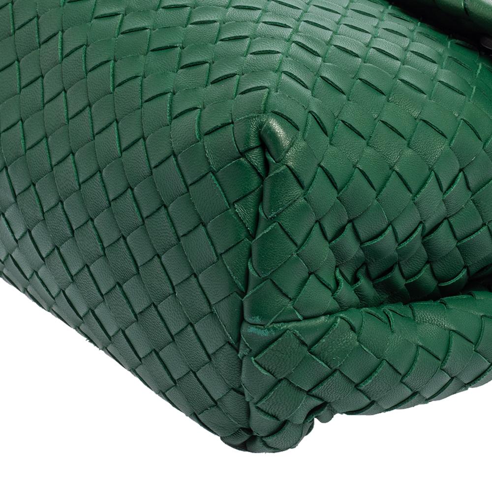 Bottega Veneta Green Intrecciato Leather Olimpia Shoulder Bag 3