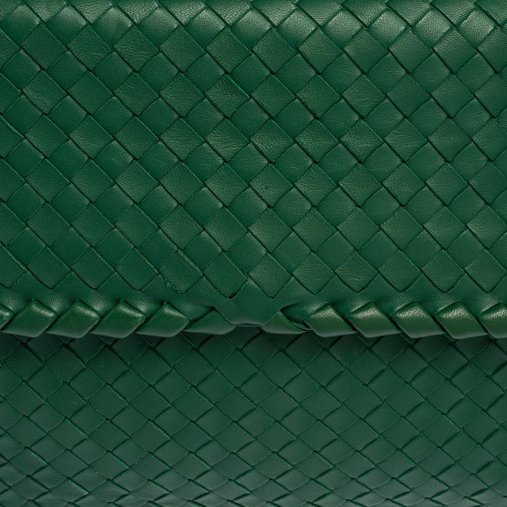 Bottega Veneta Green Intrecciato Leather Olimpia Shoulder Bag 4