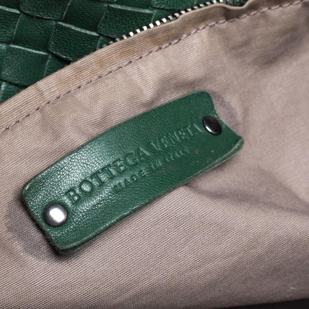Bottega Veneta Green Intrecciato Leather Shopper Tote 4