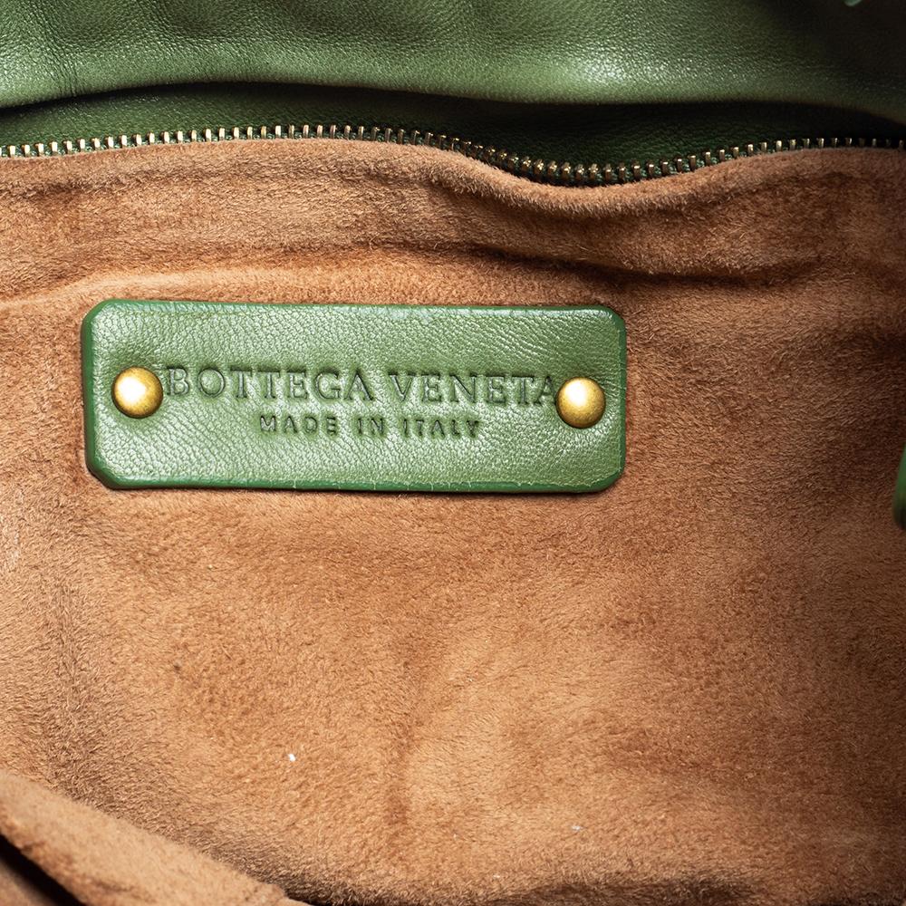 Bottega Veneta Green Intrecciato Leather Small Capri Tote 4