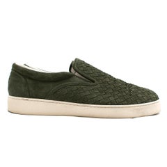 Bottega Veneta Green Intrecciato Suede Dodger Sneaker -  estimated SIZE 45.5