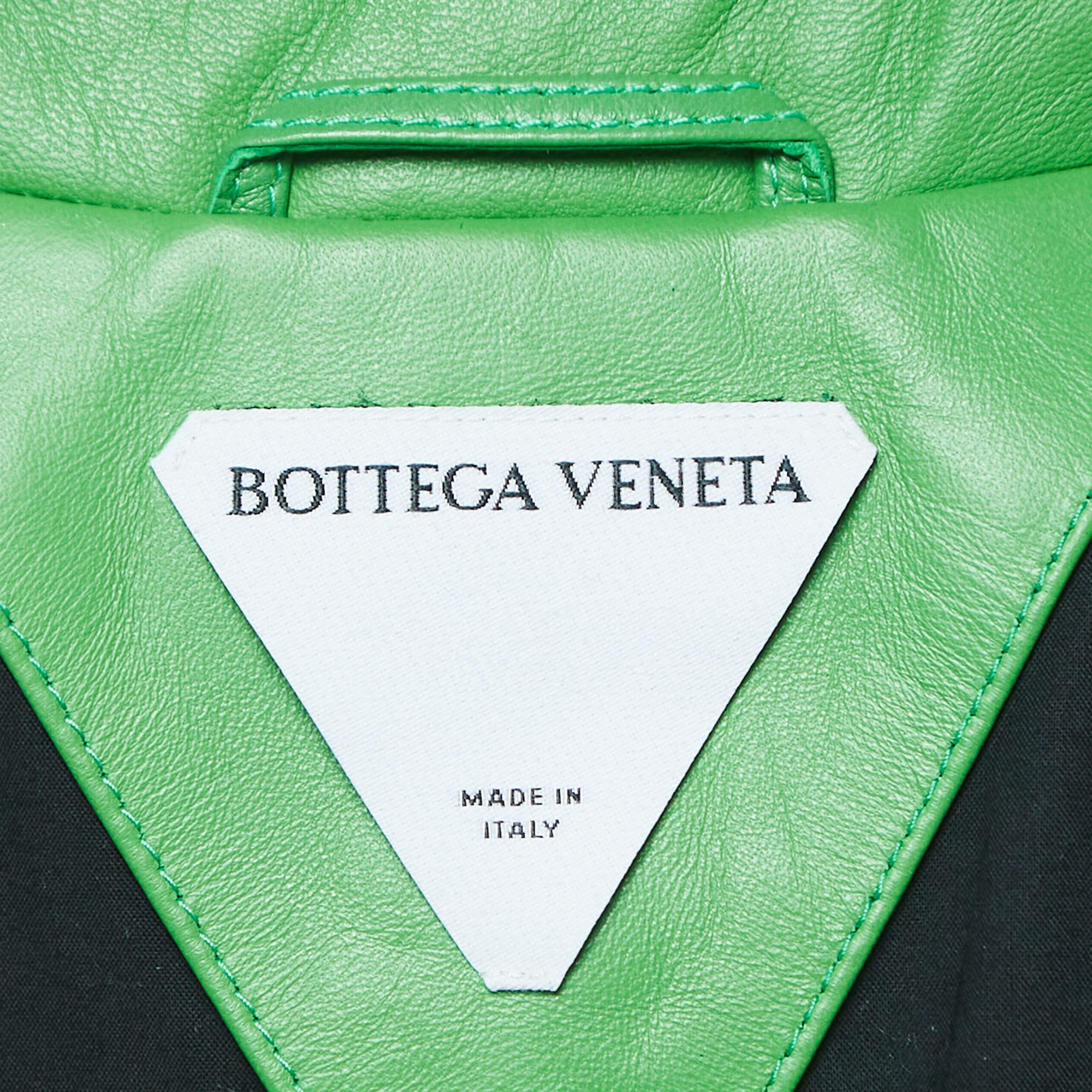 Women's Bottega Veneta Green Lambskin Leather Trench Coat S