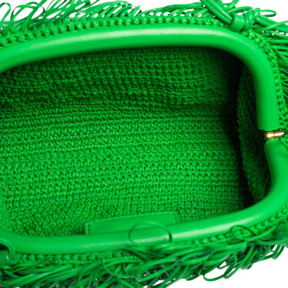 Bottega Veneta Green Leather The Sponge Clutch 3