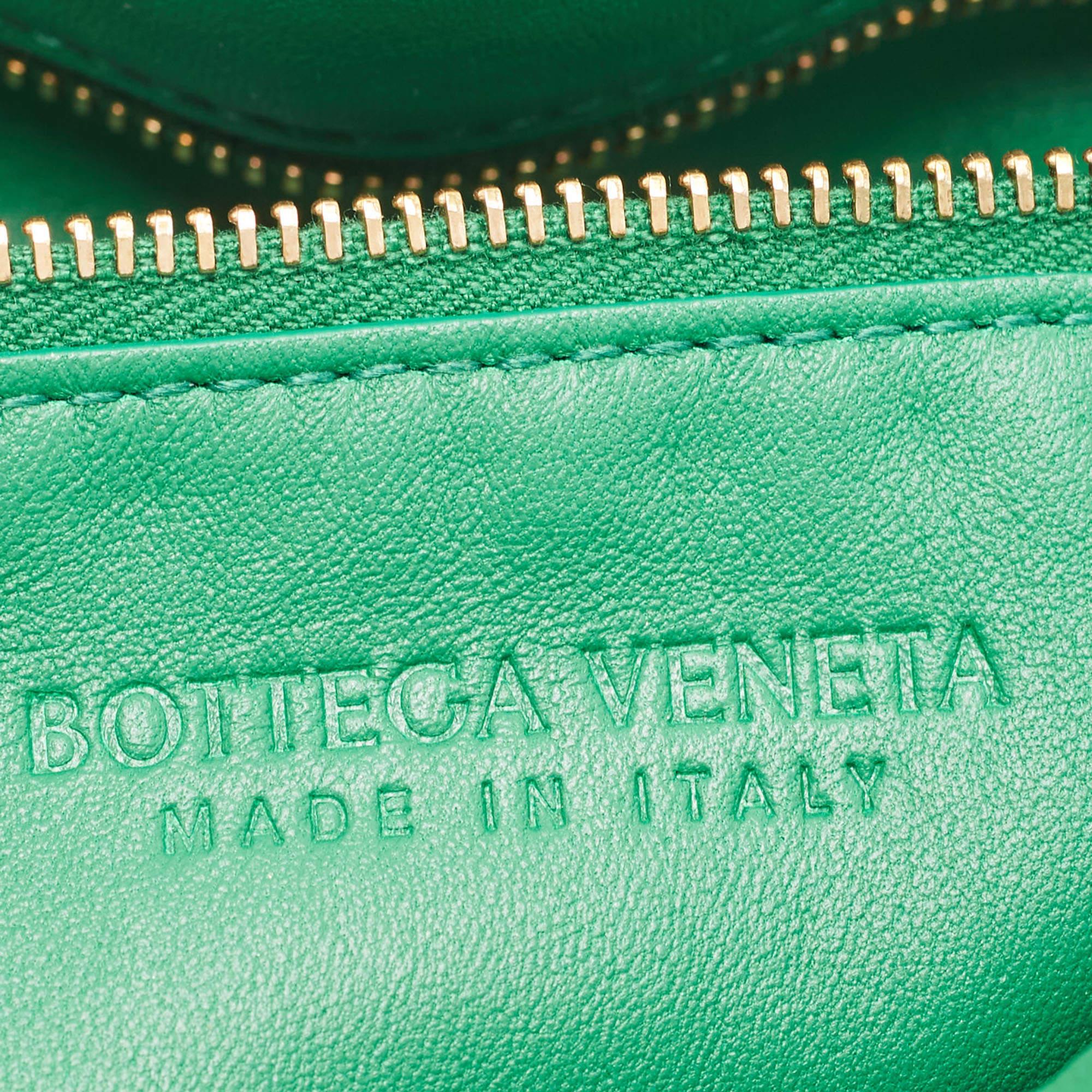 Bottega Veneta Green Padded Intrecciato Leather Cassette Chain Bag 5